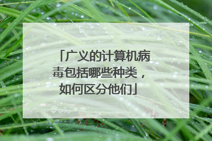 广义的计算机病毒包括哪些种类,如何区分他们