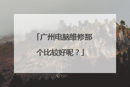 广州电脑维修那个比较好呢?