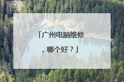 广州电脑维修,哪个好?