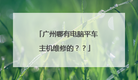 广州哪有电脑平车主机维修的？？