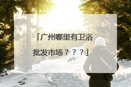 广州哪里有卫浴批发市场???