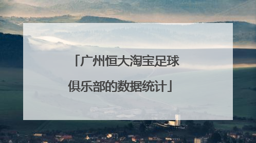 广州恒大淘宝足球俱乐部的数据统计