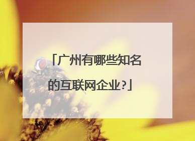 广州有哪些知名的互联网企业?