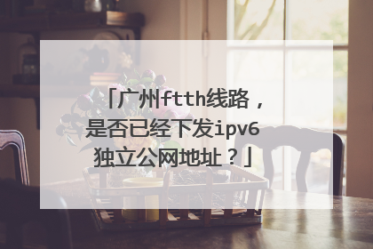 广州ftth线路，是否已经下发ipv6独立公网地址？