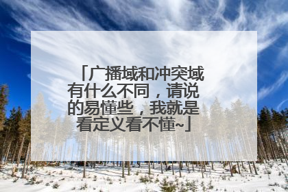 广播域和冲突域有什么不同,请说的易懂些,我就是看定义看不懂~