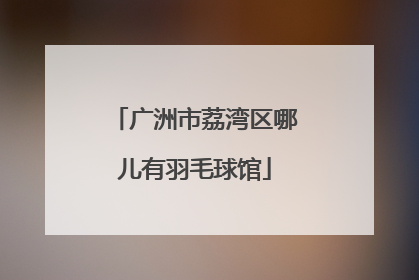 广洲市荔湾区哪儿有羽毛球馆