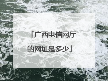 广西电信网厅的网址是多少