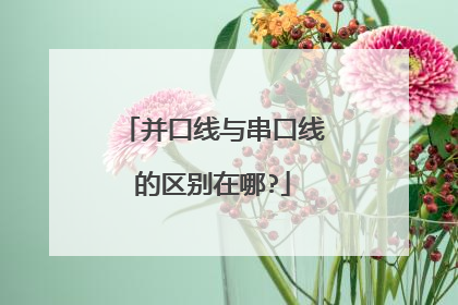 并口线与串口线的区别在哪?