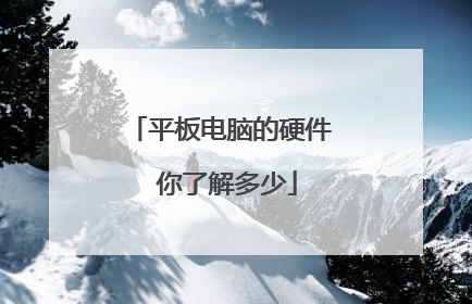 平板电脑的硬件 你了解多少