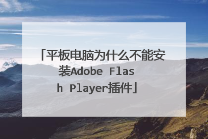 平板电脑为什么不能安装Adobe Flash Player插件
