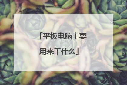 平板电脑主要用来干什么