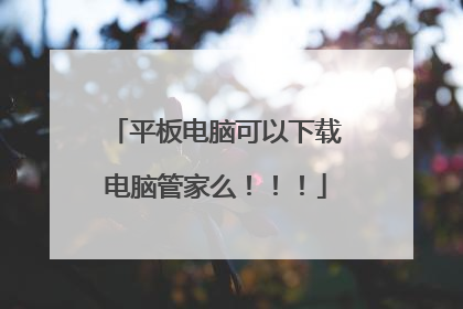 平板电脑可以下载电脑管家么!!!