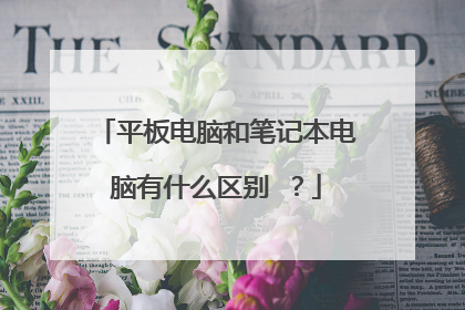 平板电脑和笔记本电脑有什么区别 ?