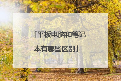 平板电脑和笔记本有哪些区别