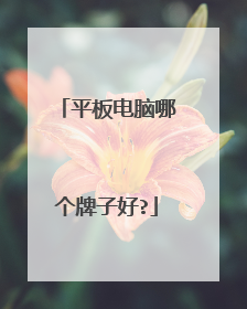 平板电脑哪个牌子好?