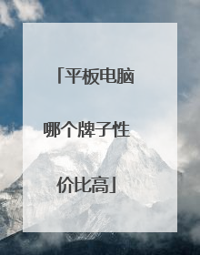 平板电脑哪个牌子性价比高
