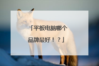 平板电脑哪个品牌最好！？