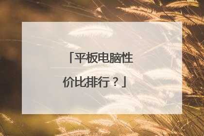 平板电脑性价比排行？