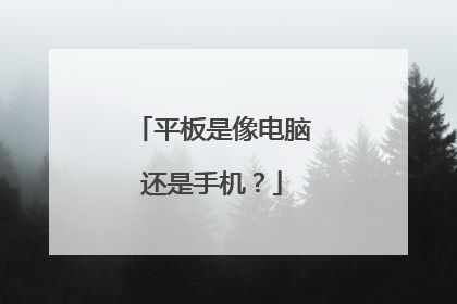 平板是像电脑还是手机?