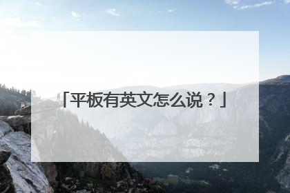 平板有英文怎么说?