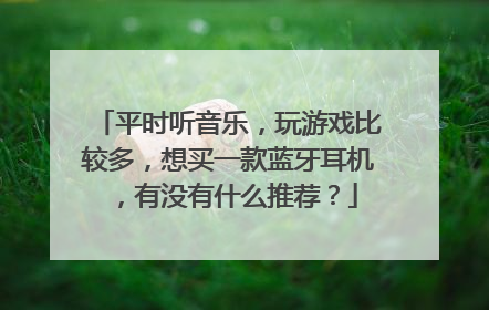 平时听音乐,玩游戏比较多,想买一款蓝牙耳机,有没有什么推荐?