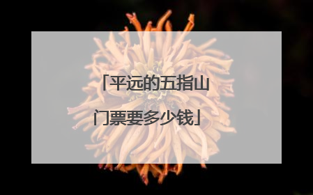 平远的五指山门票要多少钱