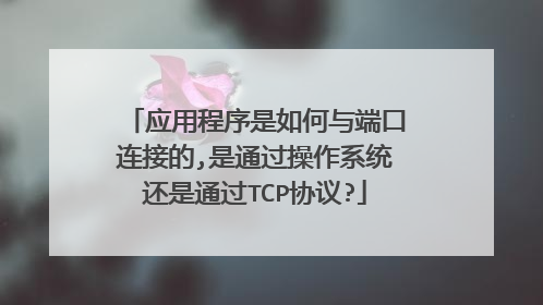 应用程序是如何与端口连接的,是通过操作系统还是通过TCP协议?