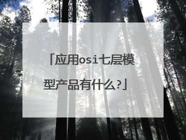 应用osi七层模型产品有什么?