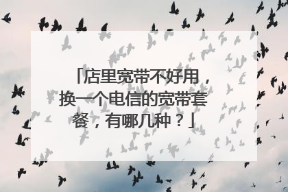 店里宽带不好用,换一个电信的宽带套餐,有哪几种?