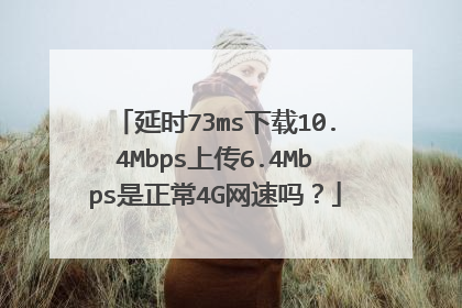 延时73ms下载10.4Mbps上传6.4Mbps是正常4G网速吗?