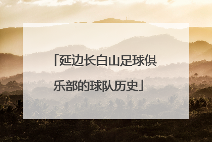 延边长白山足球俱乐部的球队历史