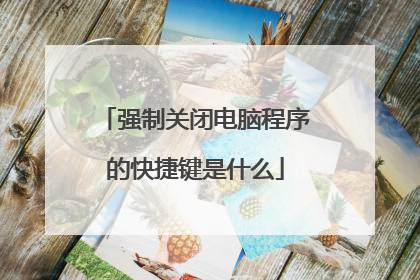 强制关闭电脑程序的快捷键是什么
