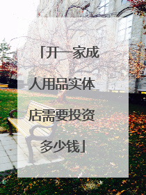 开一家成人用品实体店需要投资多少钱