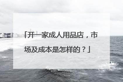 开一家成人用品店,市场及成本是怎样的?