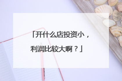开什么店投资小,利润比较大啊?