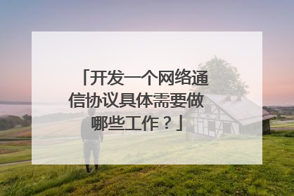 开发一个网络通信协议具体需要做哪些工作?