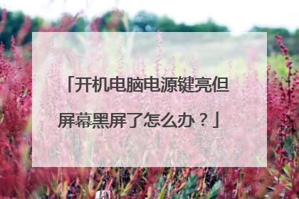 开机电脑电源键亮但屏幕黑屏了怎么办?