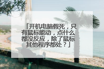 开机电脑假死，只有鼠标能动，点什么都没反应，除了鼠标其他程序都处？