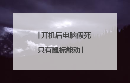 开机后电脑假死只有鼠标能动