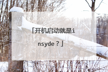 开机启动就是insyde?