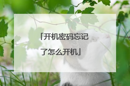 开机密码忘记了怎么开机
