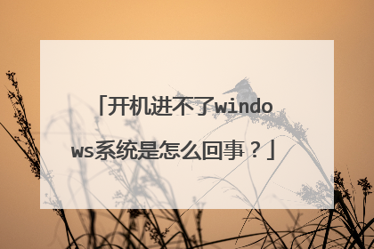 开机进不了windows系统是怎么回事?