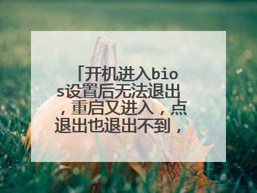 开机进入bios设置后无法退出，重启又进入，点退出也退出不到，无限循环