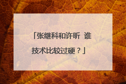 张继科和许昕 谁技术比较过硬？