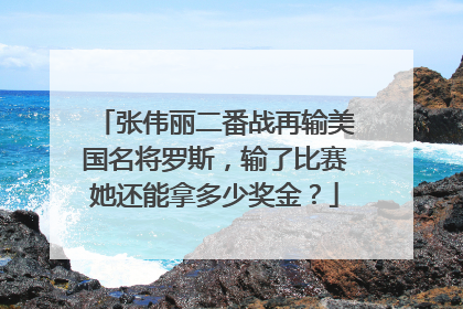 张伟丽二番战再输美国名将罗斯,输了比赛她还能拿多少奖金?