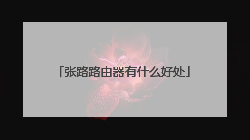 张路路由器有什么好处