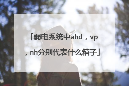 弱电系统中ahd,vp,nh分别代表什么箱子