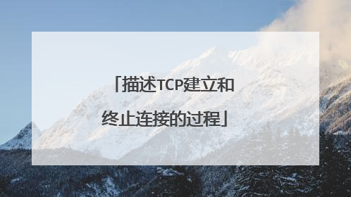 描述TCP建立和终止连接的过程