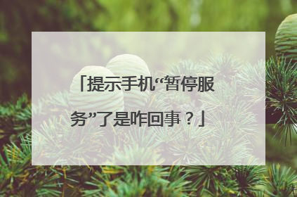 提示手机“暂停服务”了是咋回事?