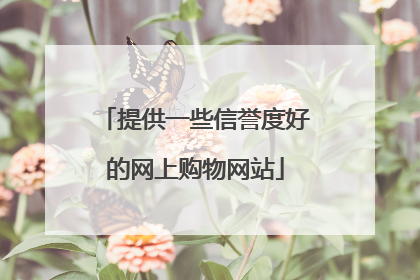 提供一些信誉度好的网上购物网站